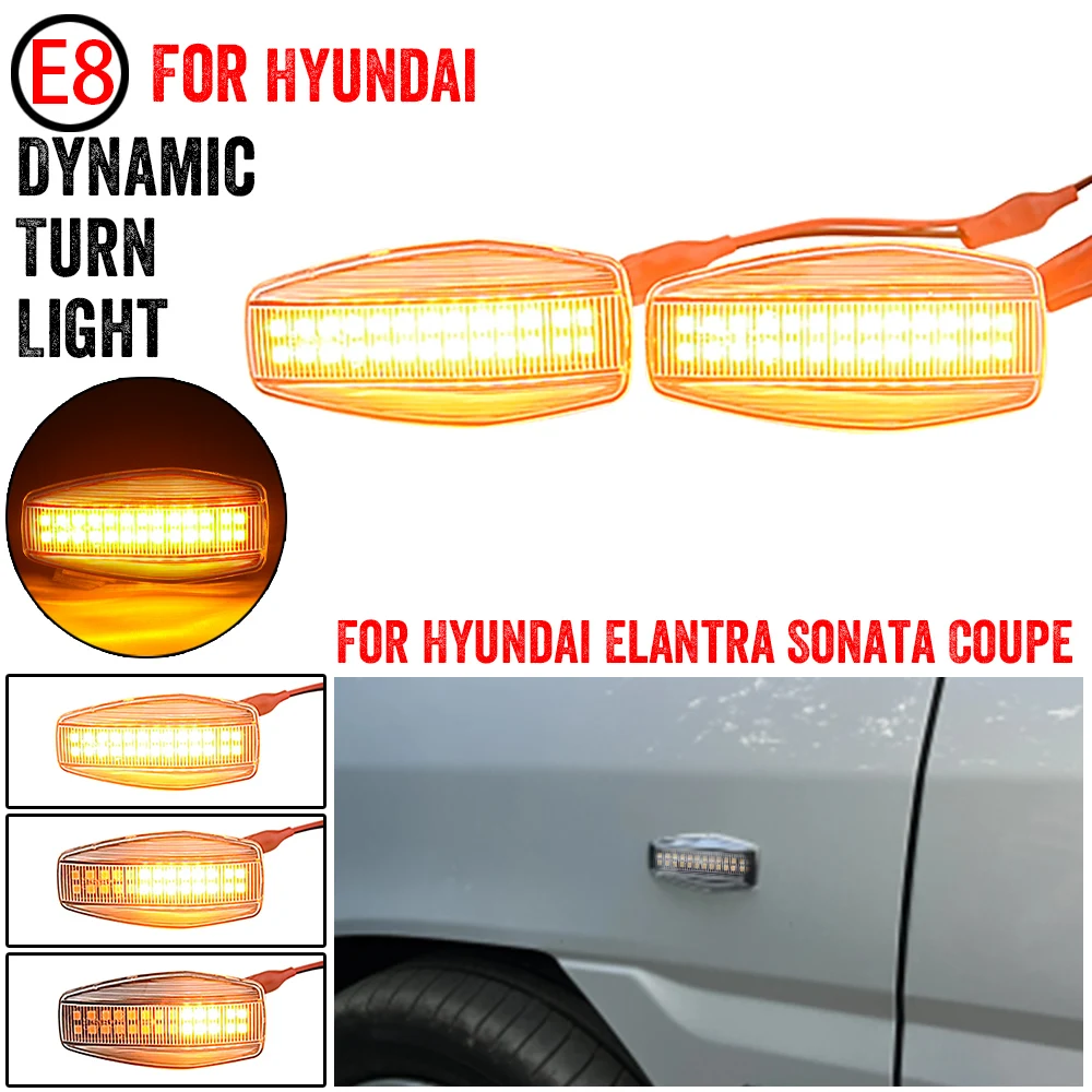 Fit For Hyundai Matrix FC Fit For Hyundai Terracan HP LED Dynamic Turn Signal Light Side Marker Lamp Repeater Signal Lights
