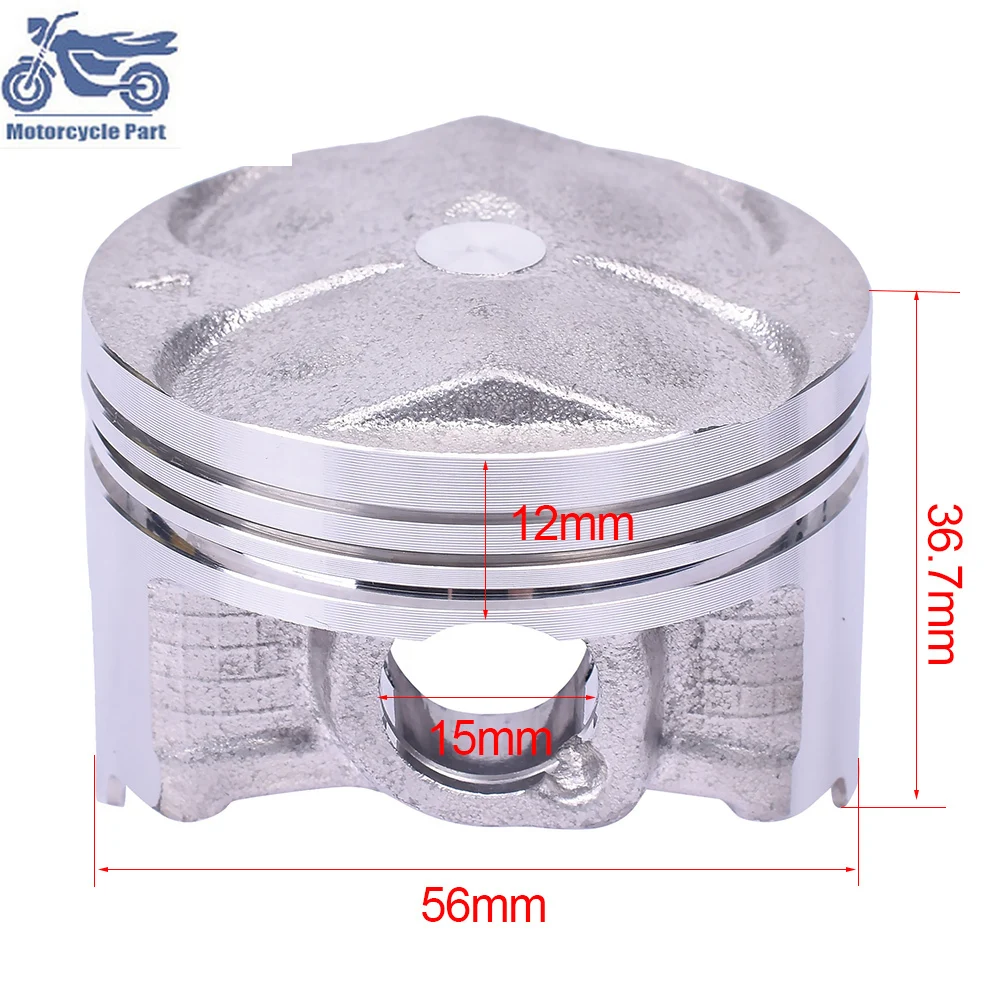 4set STD +25 +50 +75 +100 56mm 56.25mm 56.5mm 56.75mm 57mm Motorcycle Piston & Ring Kit For Yamaha 3TJ-11631-01 4YR-11631-00 4yr