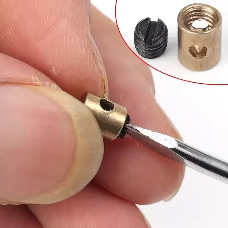 5/10 Uds Cable de acelerador de motocicleta perno de freno de núcleo Color dorado Motocross bicicleta de playa Cable de tracción de acelerador pasador de perno de parada de freno