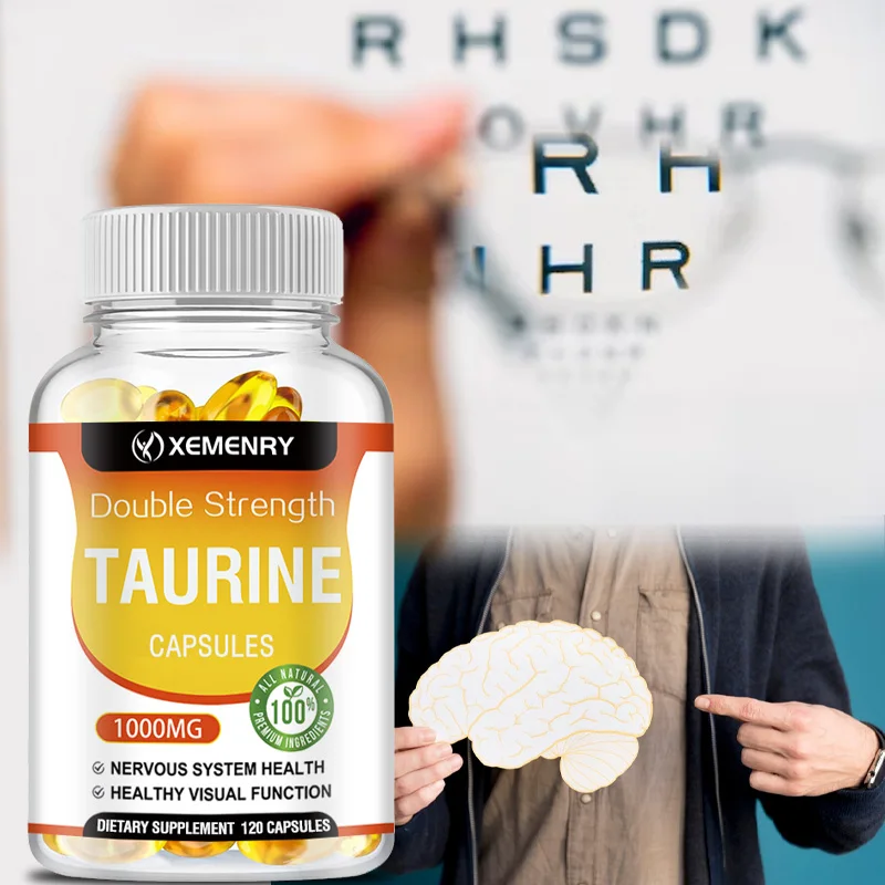 Taurine 1000 Mg - 120 Capsules - Amino Acids - Brain Health & Function Dietary Supplement