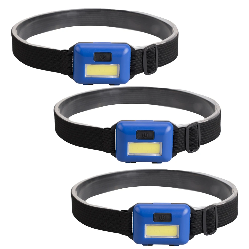 

3 Pcs LED Headlights Lightweight High Brightness for Running Hiking Camping Fishing Jogging Reading Travel Portable Lighting