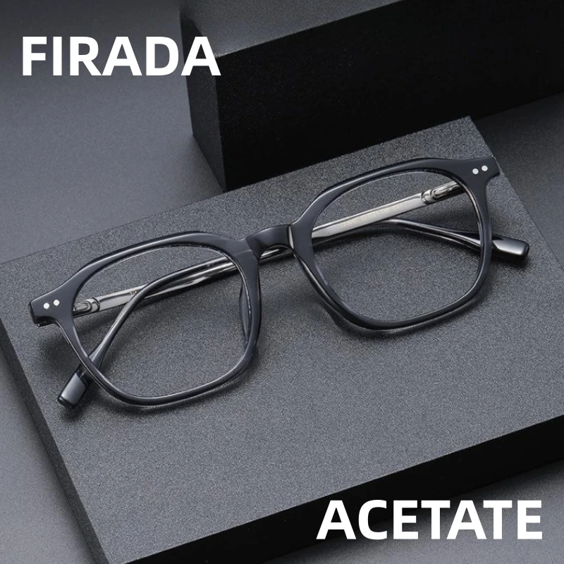 

FIRADA модные удобные очки ретро роскошные очки из ацетатного волокна оправа для очков по рецепту для мужчин и женщин T23007-C