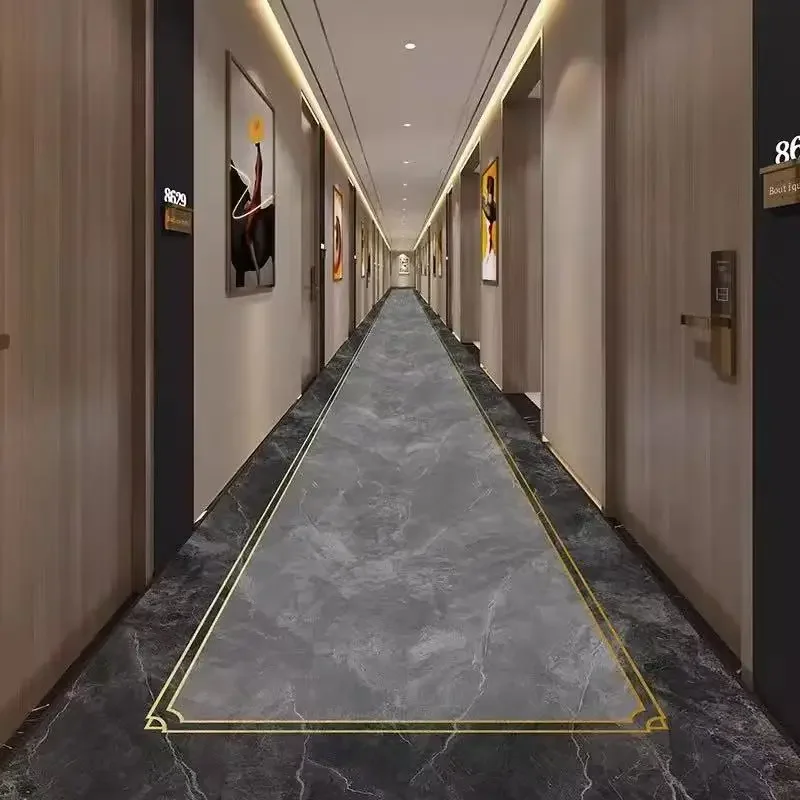 Modern Home Long Corridor Carpet Non-slip Stairway Rug Hotel Lobby Passageway Runner Washable Room Decor Floor Mats Customizable