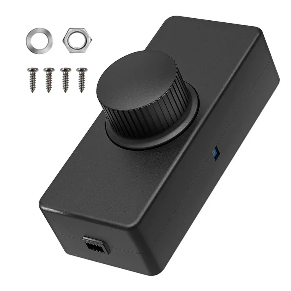 

Switch Dimmer Black Controlled Energy Saving Eyes Protection Rotary 50-60Hz Edge Phase-cut Dimmer Overload Protection