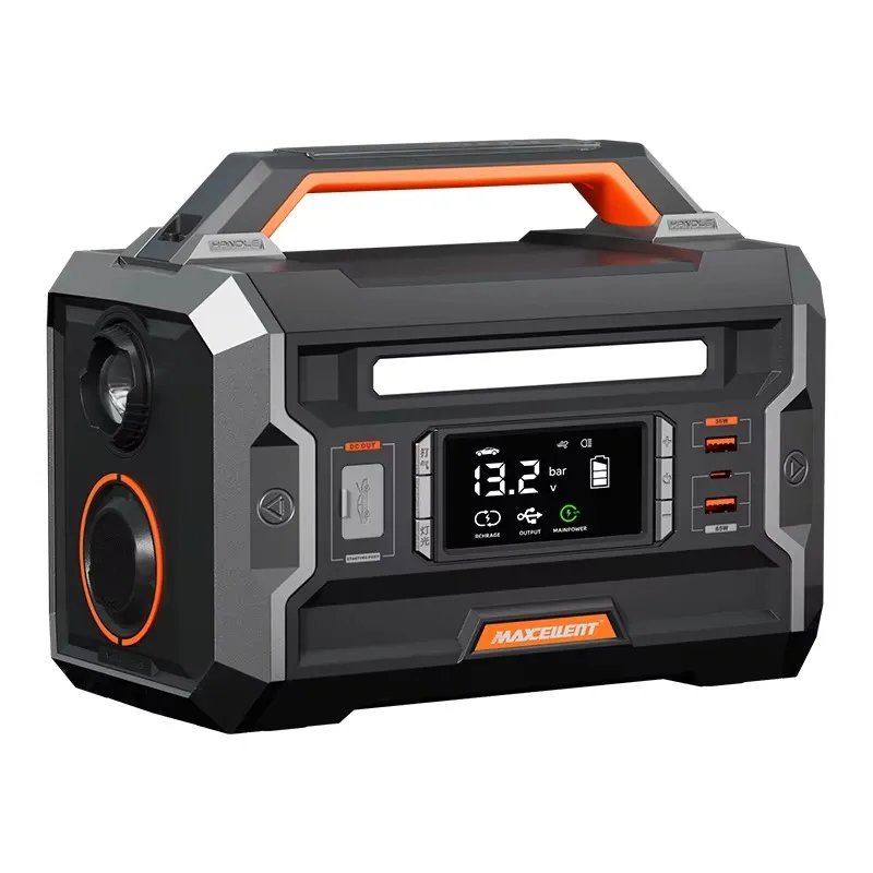 Portable 8-in-1 Car Battery Booster Air Blower Jump Starter Power Bank Tire Inflator 60000mAh 1800A Peak Current Vacuum Cleaner