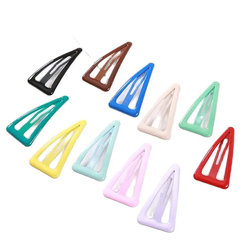 Metal Triangular Hair Clips for Women Girls, 11 Colors, 6.5cm Long No Slip Metal Hair Clips Barrettes Hairpins for Thick Hair