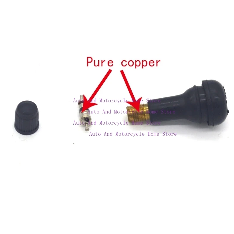 (12 sztuk/opakowanie) Krótkie czarne gumowe wentyle TR413 zatrzaskowe, klucz do rdzenia wentyla, bez demontażu wentyla wewnętrznego opony