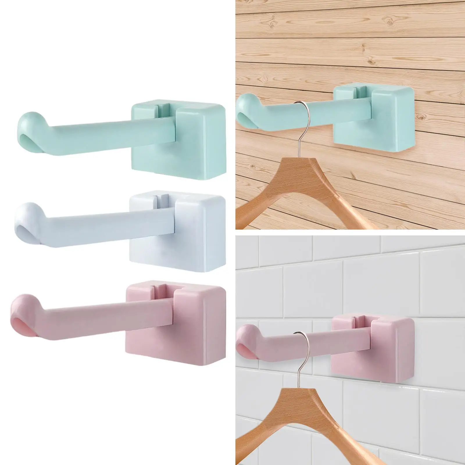 Clothes Hanger Storage Rack Easy to Install Wall Mount Multifunctional Clothes Rack Organizer for Closet RV Home Balcony Hotel