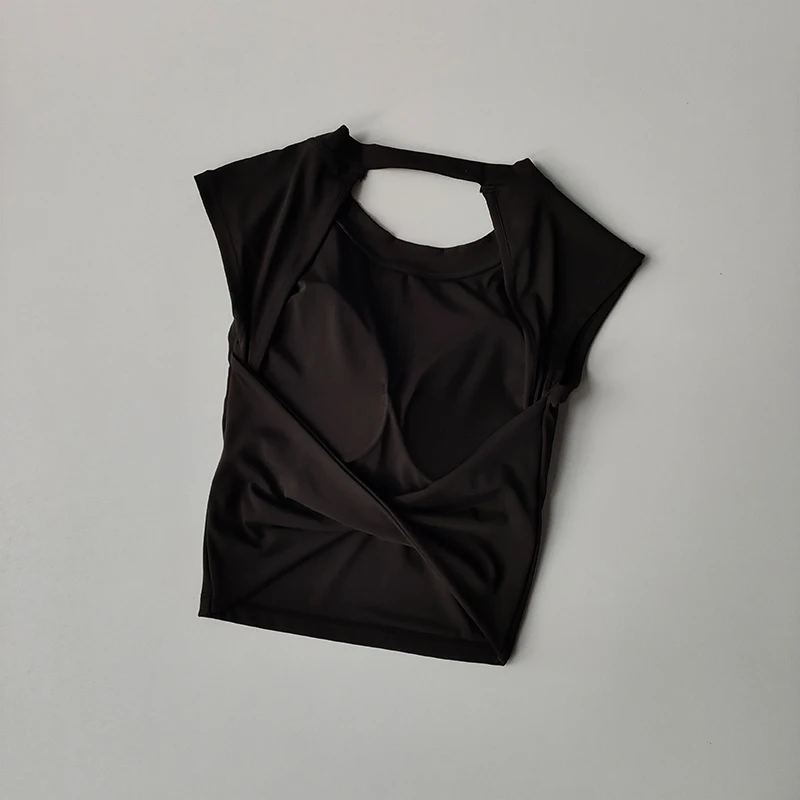 Damen Push-Up Sport-BH Tanktop Sexy Beauty Back Fitness-BH Yoga-Top Atmungsaktive Sportbekleidung für Laufen und Fitness – Detail 7