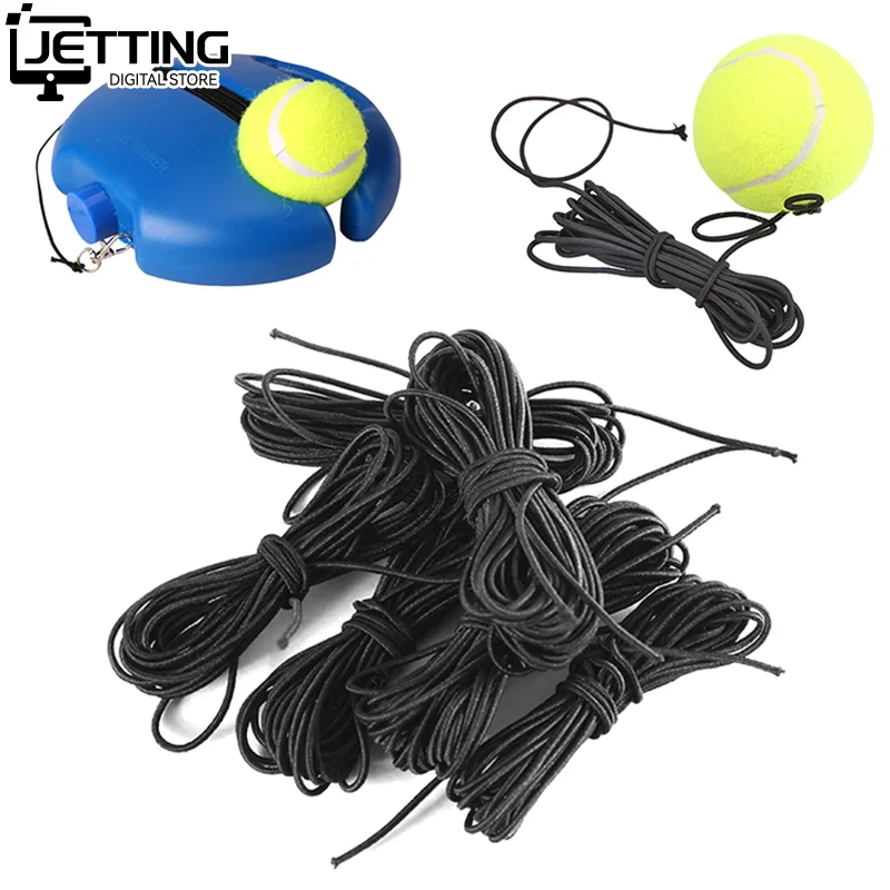 1Pc Tennis Training Aids Base Elastic Rope Tennis Fitness Ball Rubber Band Line High Elastic Rope Swing Ball Spare Line Black