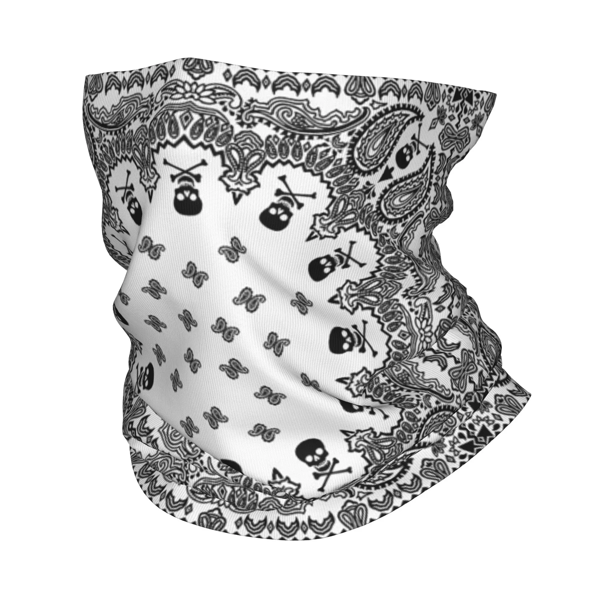 

Бандана-гейтер с принтами в стиле панк, с изображением черепов, цветов и узоров пейсли, многофункциональный шарф-трансформер для мужчин и женщин, для походов и рыбалки