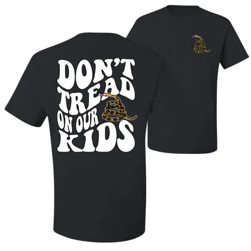 Dont Tread On Our Kids Groovy Letters American Pride Men Graphic Tshirt