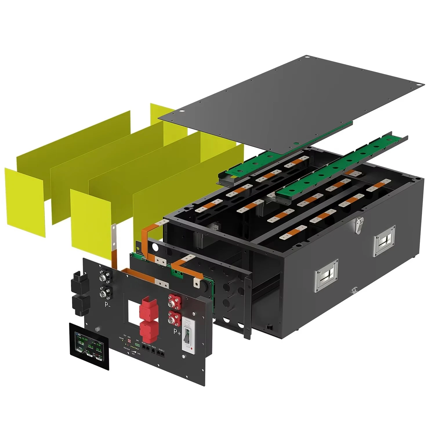 EU Stock 2025 Newest 48VJK V19BMS Hulk DIY Lifepo4 Battery Box Solar Energy Storage Pre-Charge Circuit Dual Fans 16S 280Ah 314Ah
