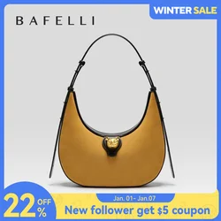 BAFELLI 2024 NEW WOMEN'S HANDBAG CAT SERIES GENUINE LEATHER LUXURY BRAND FASHION RETRO STYLE SHOULDER HOBOS FLAP BAGS FEMALE