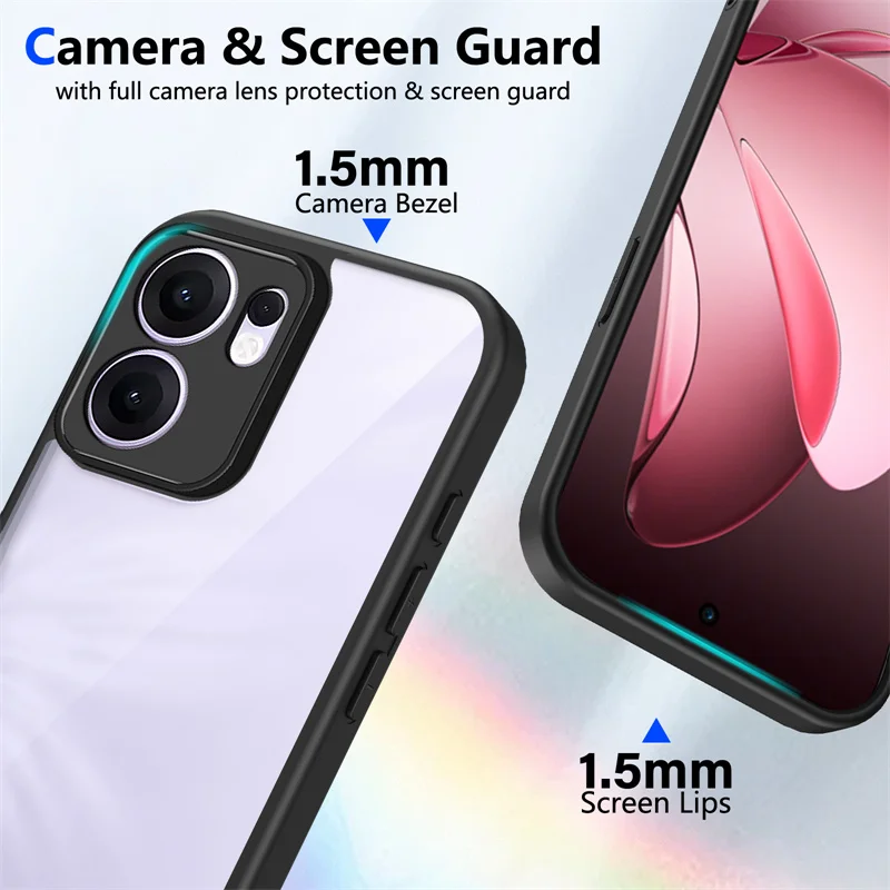 Oppo Reno 13F 5G CPH2699 Case Hybrid Rugged Hard Protection TPU Bumper Clear Armor Back Cover Case for Oppo Reno 13F Reno13F 4G