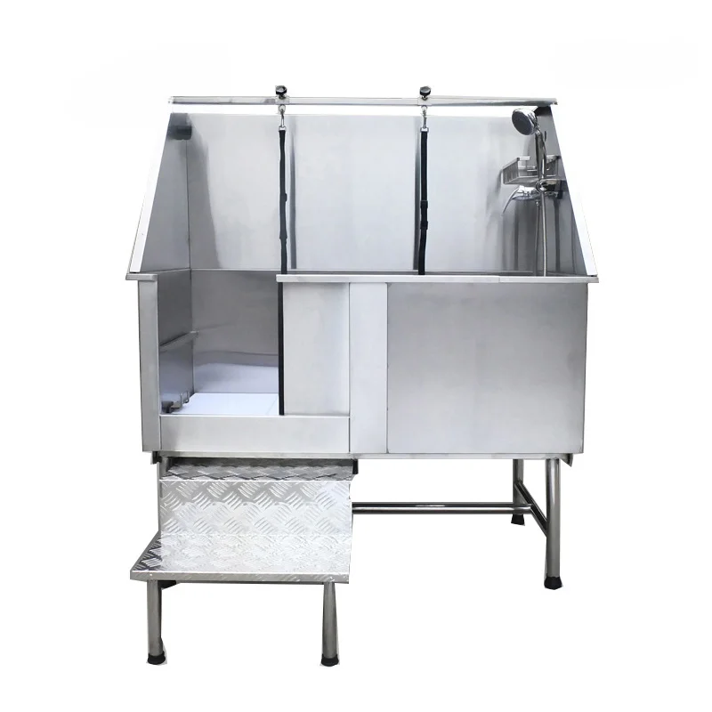 

for Factory High Quality Grooming Pet Bath Skin With Mobile Door Stainless Steel Dog Bathtub