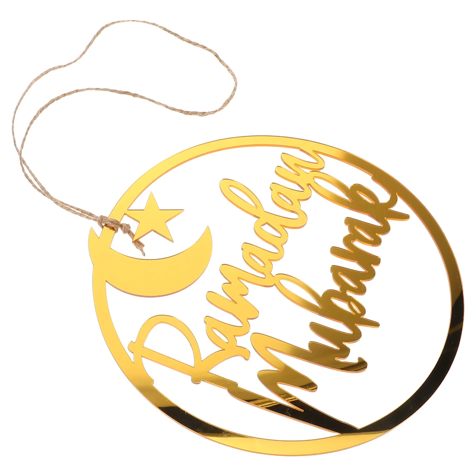 

1Set Acrylic Eid Mubarak Hanging Pendant Mirror Finish Ethnic Festival Ornament Home Decoration Party Layout Pendant