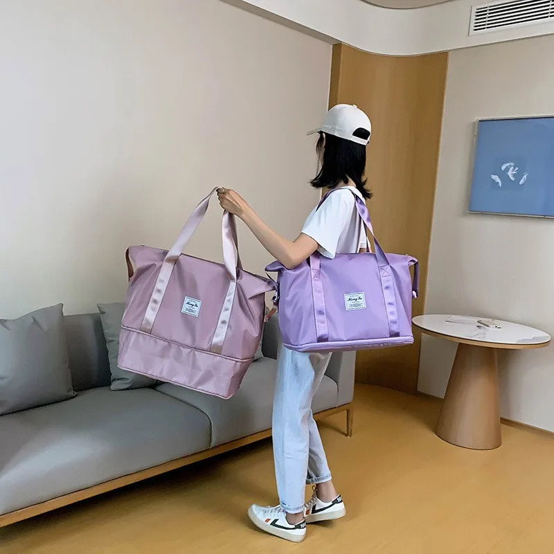 

Multi Functional Women Travel Duffel Bag Waterproof Nylon Gym Sports Large Handbag