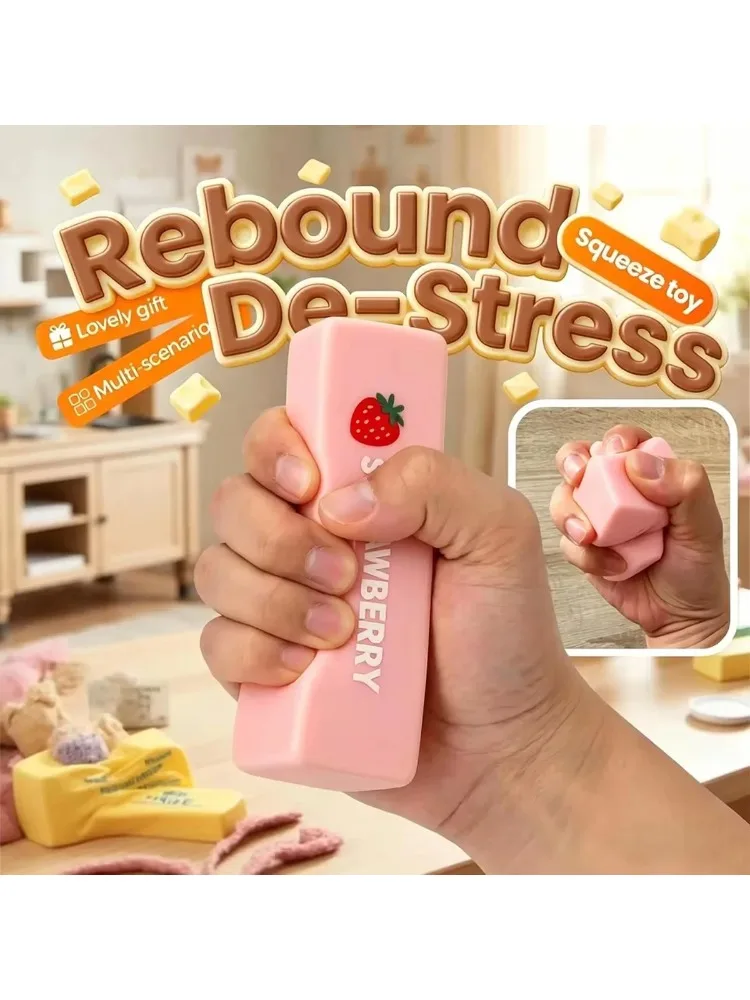 1-12 Stück Quetschbarer Butterstab Fidget-Spielzeug Klebriger Butterstab Langsam Zurückfederndes Stress-Quetschspielzeug Anti-Stress Sensorisches Spielzeug für Erwachsene