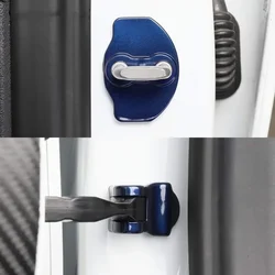 8 pçs para tesla modelo 3 highland 2024 fechadura da porta protetor capa travas porta rolha cobre acessórios interiores preto vermelho azul