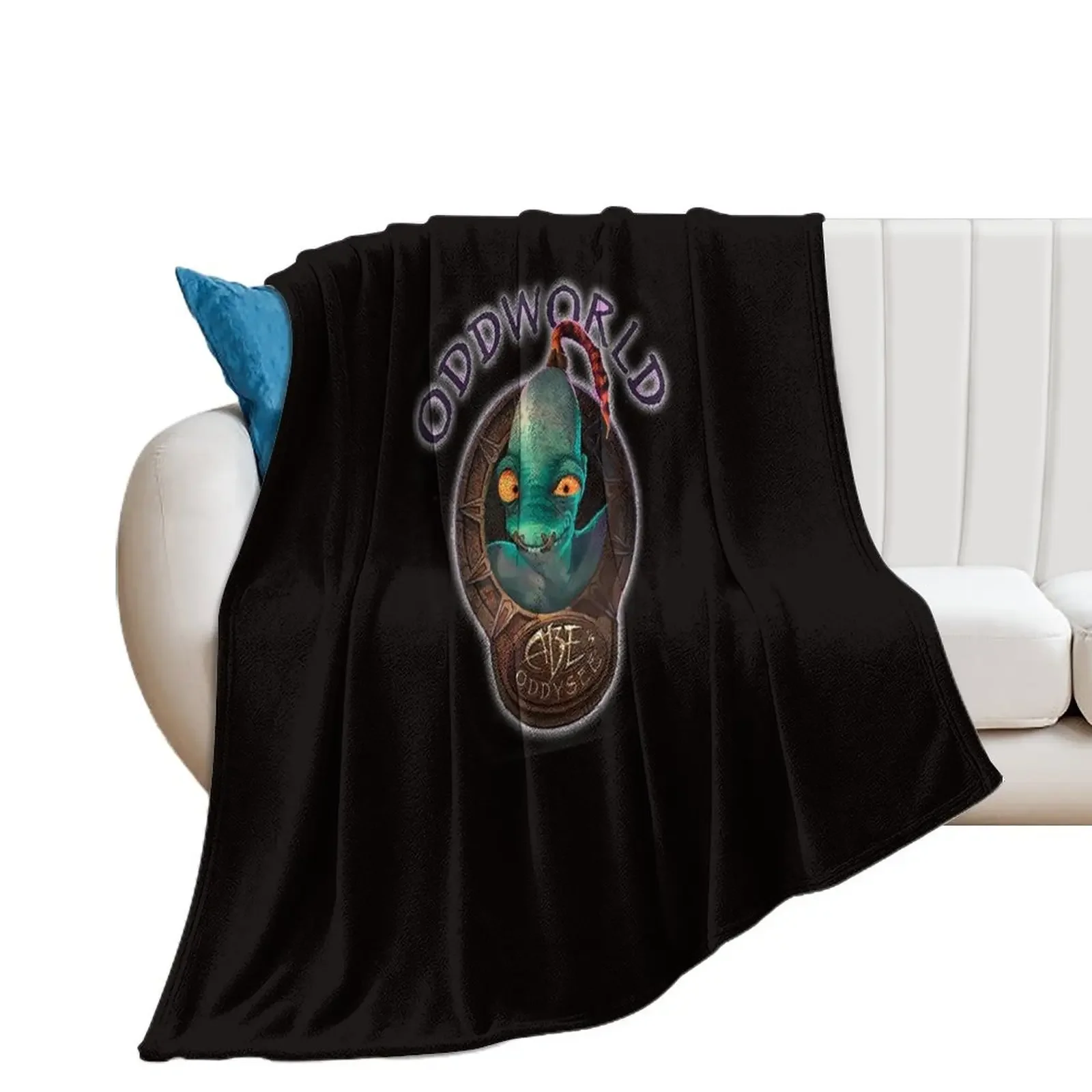 Abe's Oddworld Throw Blanket Soft Thermals For Travel Decoratives Bed Blankets