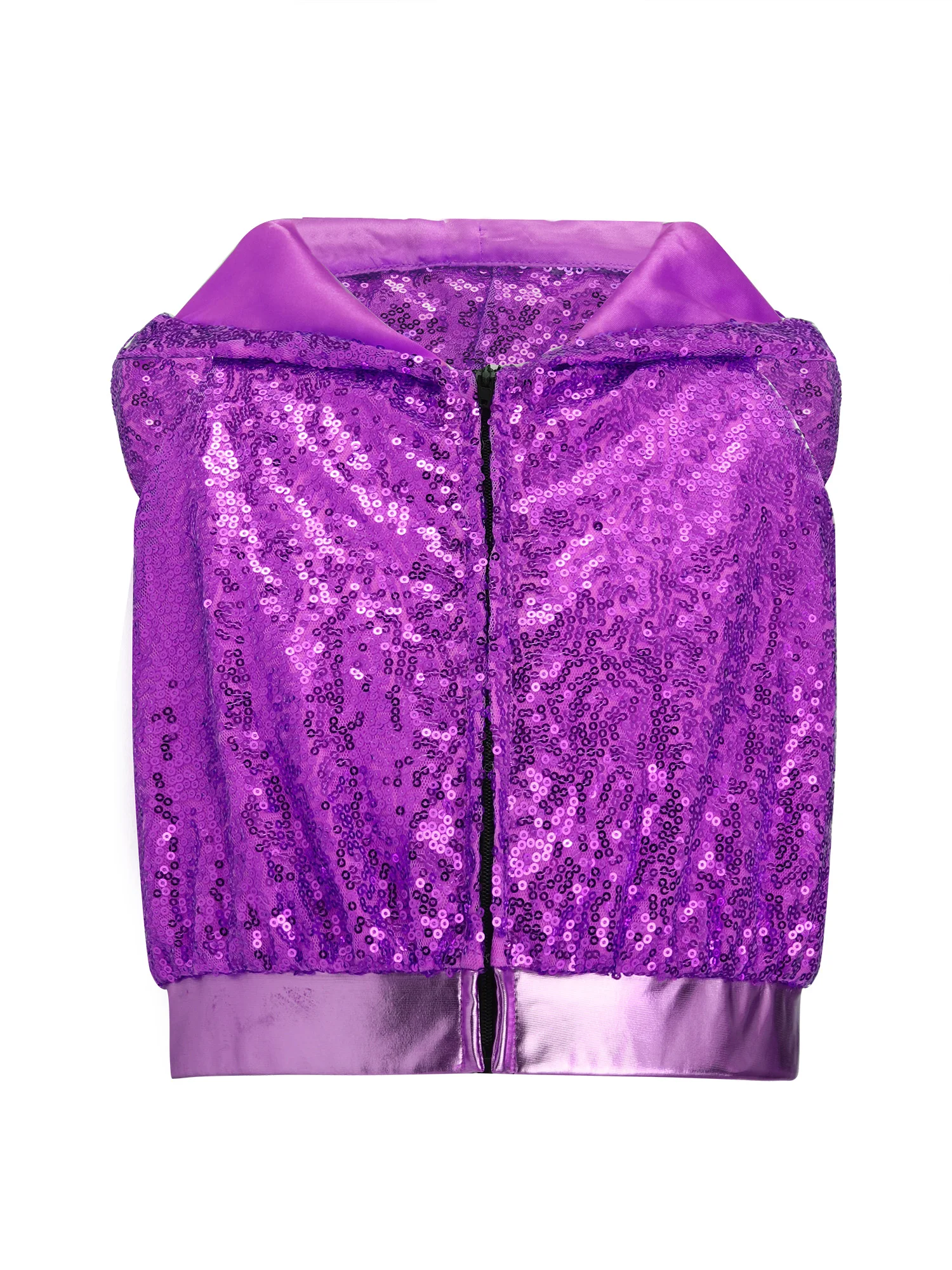 أطفال بنات الهيب هوب ملابس رقص الجاز الشارع ملابس الرقص الحديثة بلا أكمام سباركلي الترتر مقنعين المحاصيل مع السراويل المعدنية