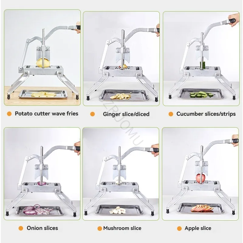 Commercial Multi-functional Vegetable Slicer Wave-shaped Potato Chipper Suitable for Slicing Fruits and Vegetables