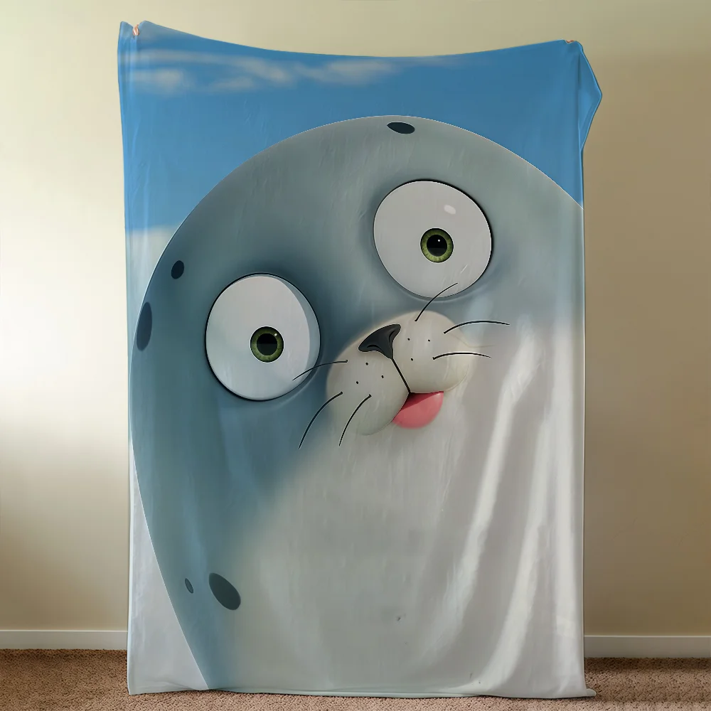 Cartoon Cute S-SealookS Blanket Soft Warm Furry Throw Super Kids Toys Bed Sofa Car Cradle