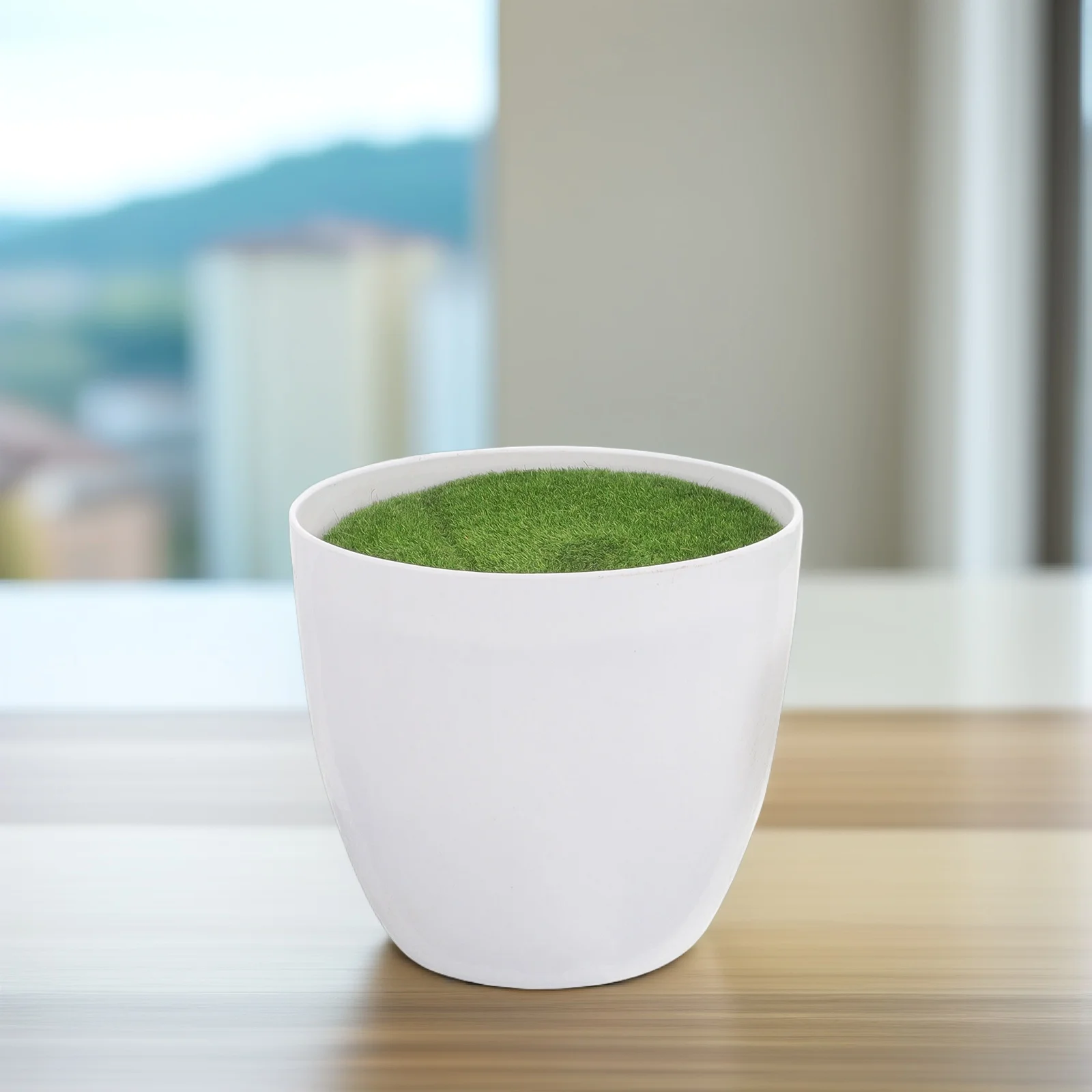 

4Pcs Miniature Plastic Fake Flowerpot Large Capacity Tiny Planter Elegant Flower Pot Decor for Garden Balcony Living Room