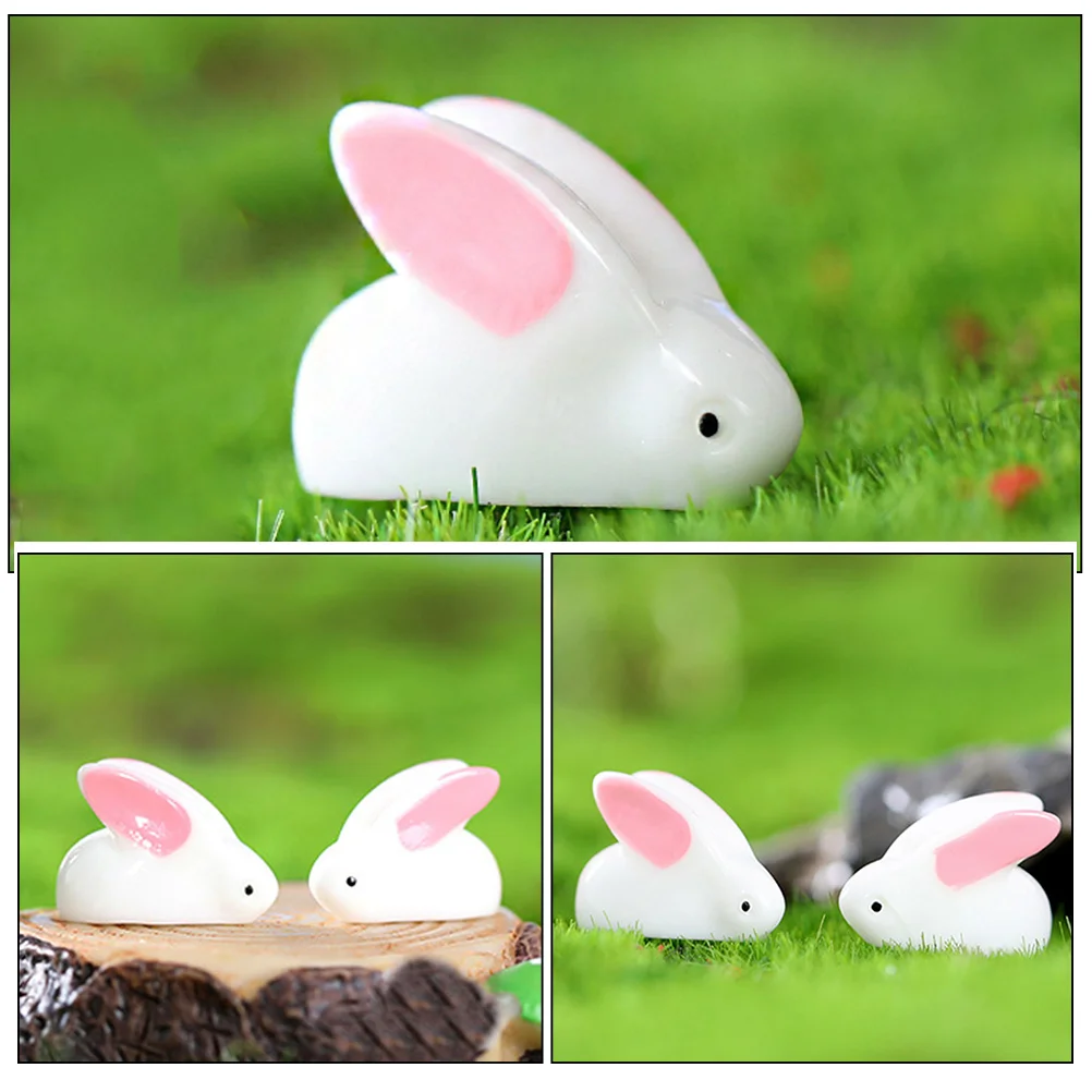 

25 Pcs Simulated Rabbit Ornaments Lovely Mini Bunny Figurine Garden Figurines Figure Model Lifelike