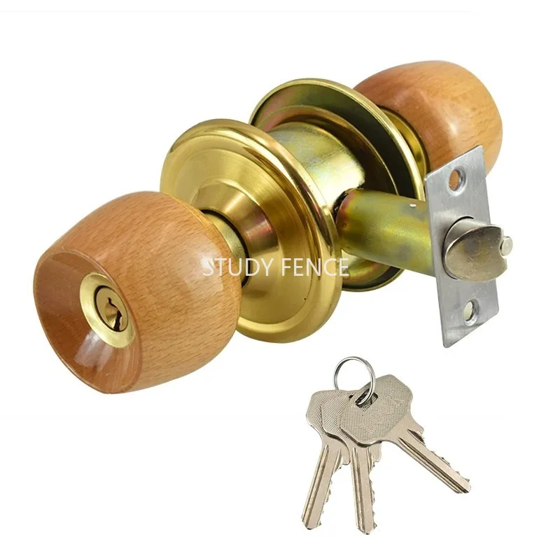 1 Set of Silent Spherical Door Lock Door Lock Indoor Ball Lock Suitable for New Door Installation with Keys Hardware Accessories