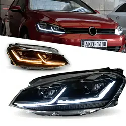 Headlights For VW Golf 7 MK7 Gti LED 2013-2017 Golf 7 Head Lamp Car Styling DRL Signal Projector Lens Auto Accessories Front