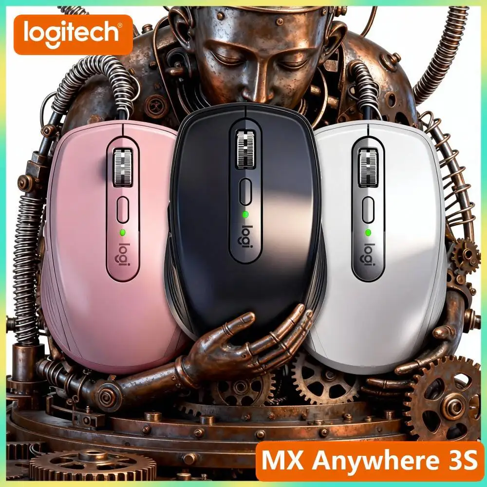 Wireless MX Anywhere 3S - 8K DPI, MagSpeed Scroll, Anti-Slip, Perfect for Auto Creative Studio & Design Task