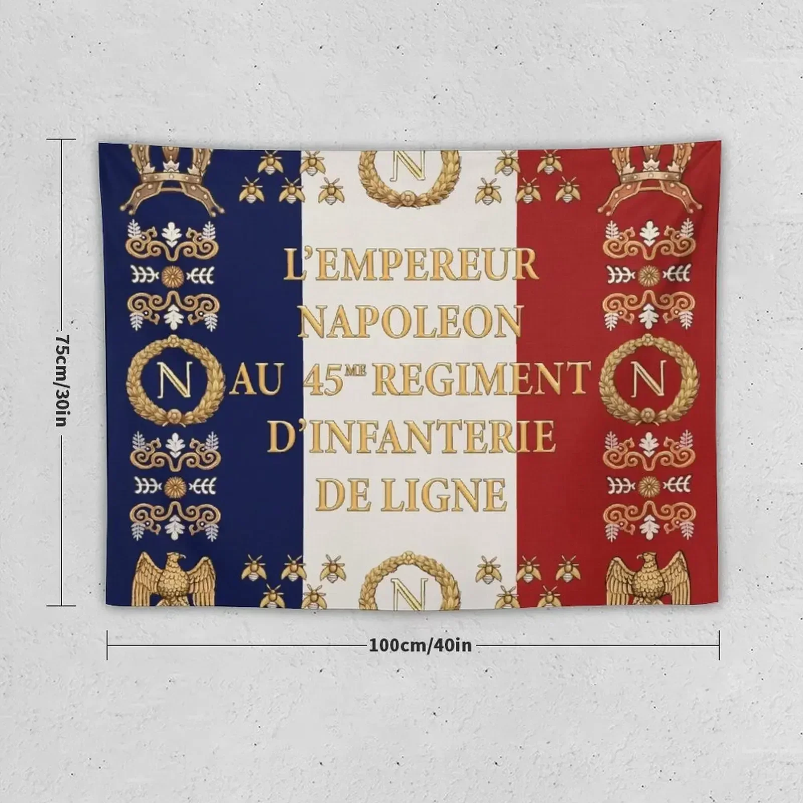 Napoleonic French 45th regimental flag Tapestry Decoration For Bedroom Decoration Wall Outdoor Decor Tapestry