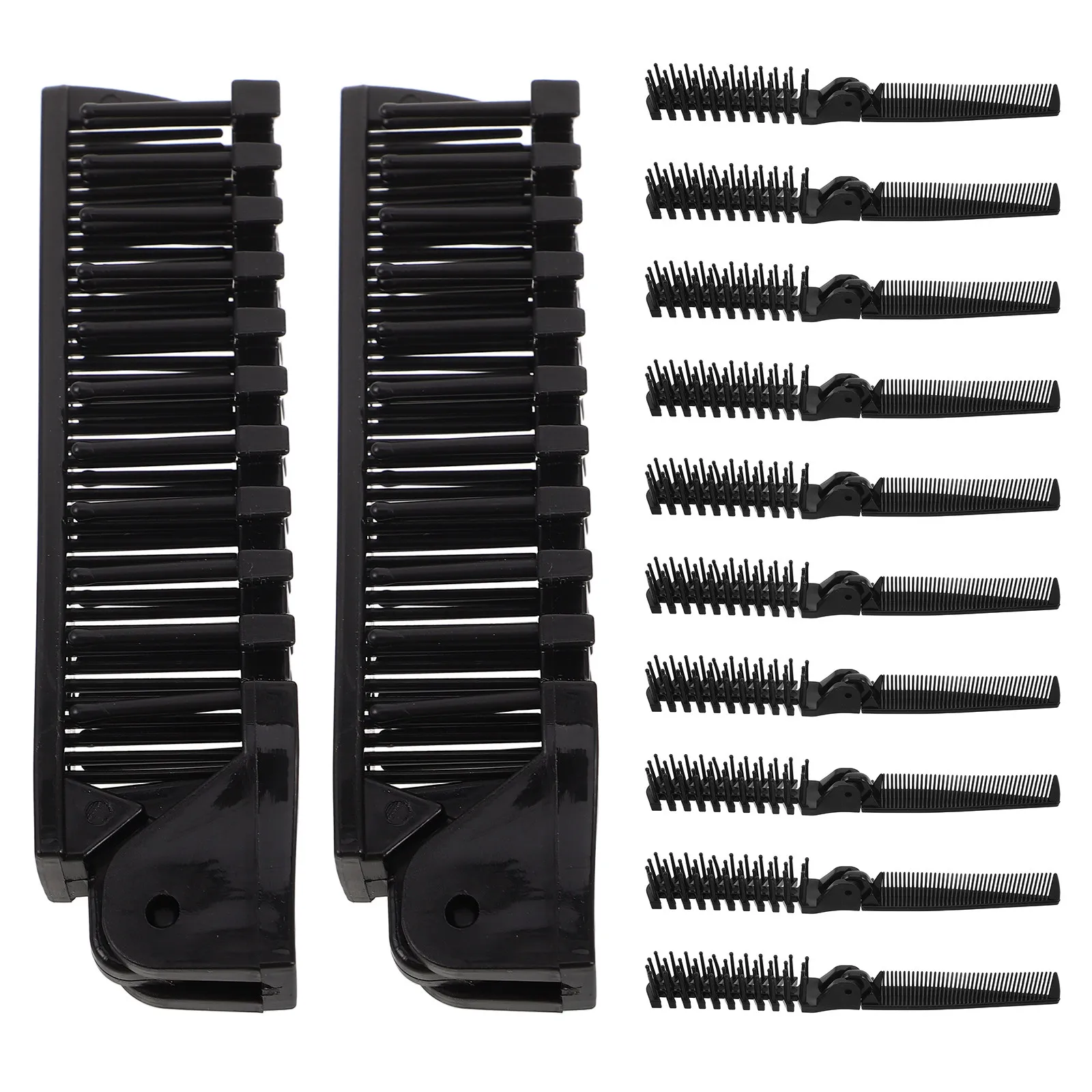 20Pcs Folding Hair Brush Portable Travel Comb Beaded Teeth Foldable Styling Tool Pocket Comb Men Women Travel Brush