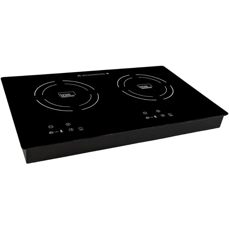 TI-2B 23 pol. Cooktop de indução vitrocerâmica preta de elemento duplo 1750W 858UL Cert.