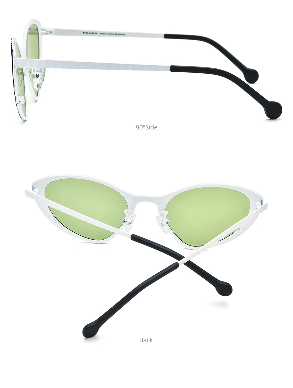 FONEX Titan-Sonnenbrille für Damen, neu im trendigen Markendesign, polarisierte Cateye-Sonnenbrille, hochwertige japanische Cat-Eye-Sonnenbrille 85850 – Detail 7
