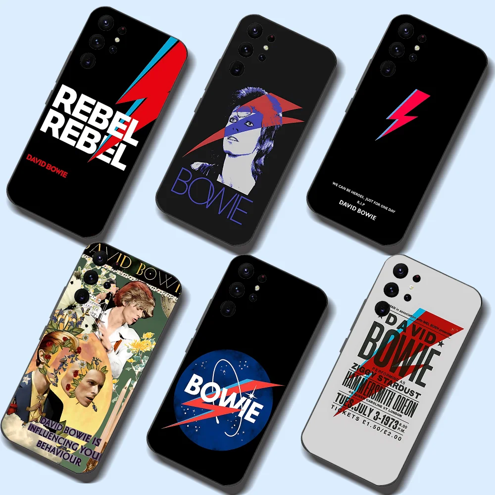 D-David Singer B-Bowie Phone Case For Samsung Galaxy A52 A12 A51 S21 Edge S22ULTRA S23 S20LITE Plus Ultra Black Cover