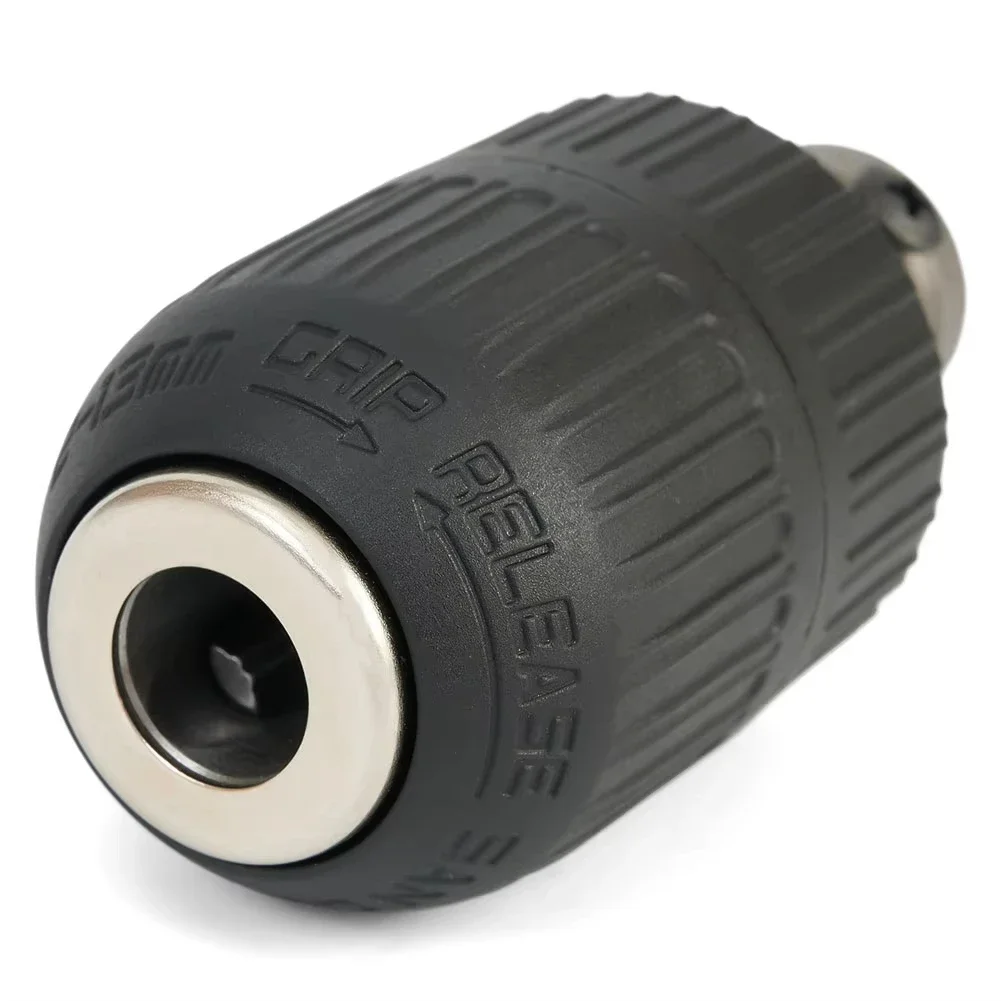 1pc 1/2 20UNF Drill Chuck 1/2 Chuck Adapter 2-13mm Capacity Keyless Chuck 2-13mm Clamp Range For Wrench Conversion Quick Grip