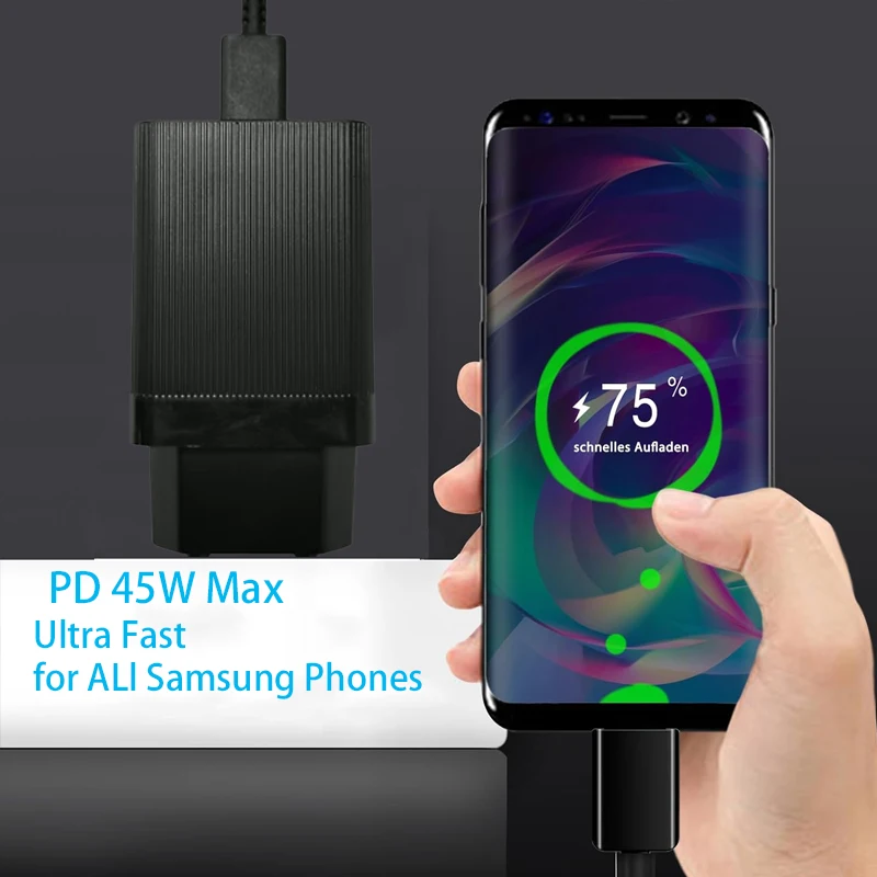 UYUXIO شاحن USB C فائق السرعة PD 4.0 PPS AFC نوع C توربو الجدار مهايئ شاحن لماك بوك آيفون سامسونج شاومي