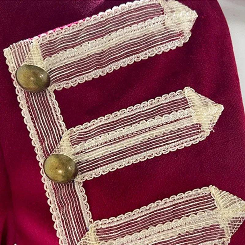 بيتر بان ويندي الكابتن هوك تأثيري حلي القراصنة هوك تأثيري القرون الوسطى الملابس الحمراء سترة هالوين حفلة الكبار ازياء