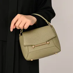 Litchi pattern shoulder bag mini handbag 2024 spring and summer fashion niche simple versatile high-end crossbody bag for women