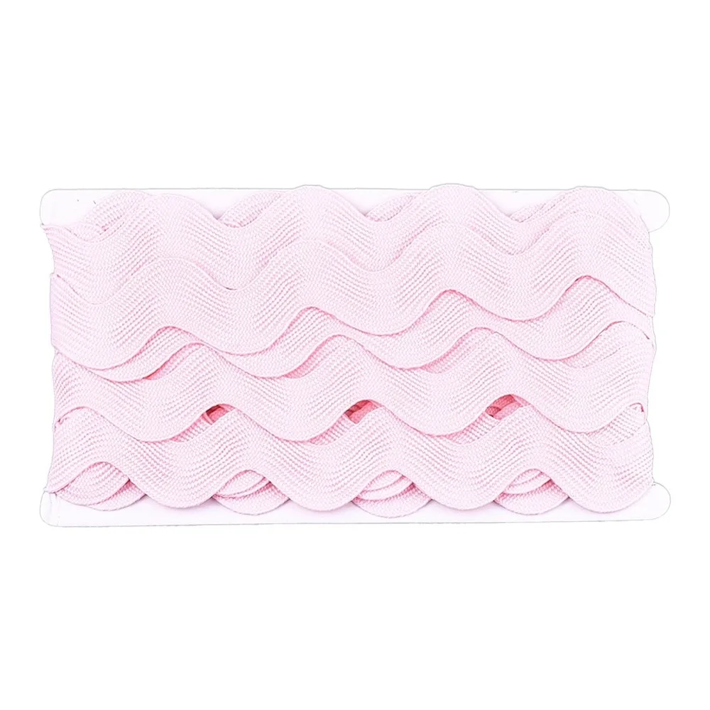

Polyester Ribbons Wave Shape Pink 38~40mm 10yard/card