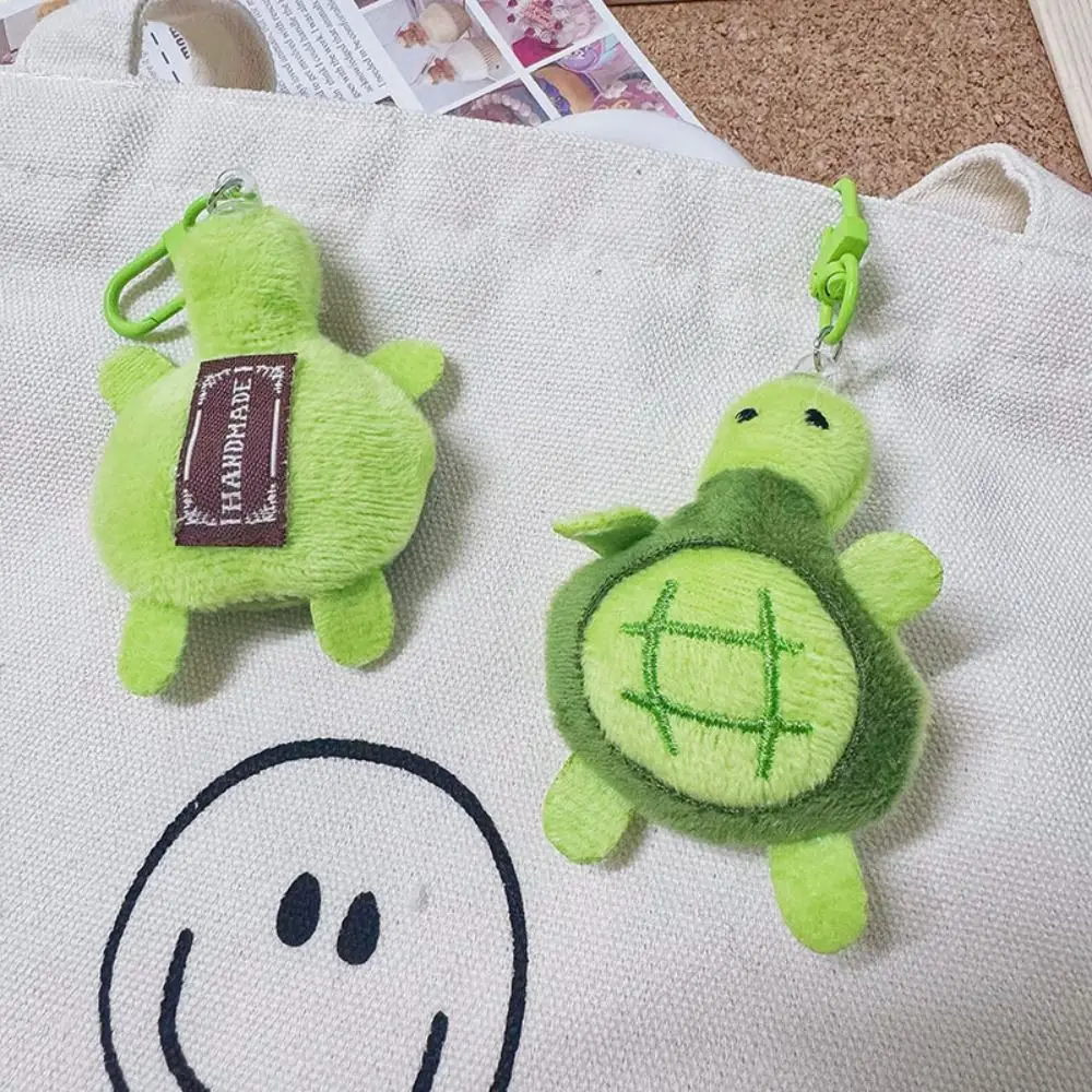 Creative Cartoon Turtle Keychain Soft Stuffed Bag Name Tag Turtle Brooch Unisex