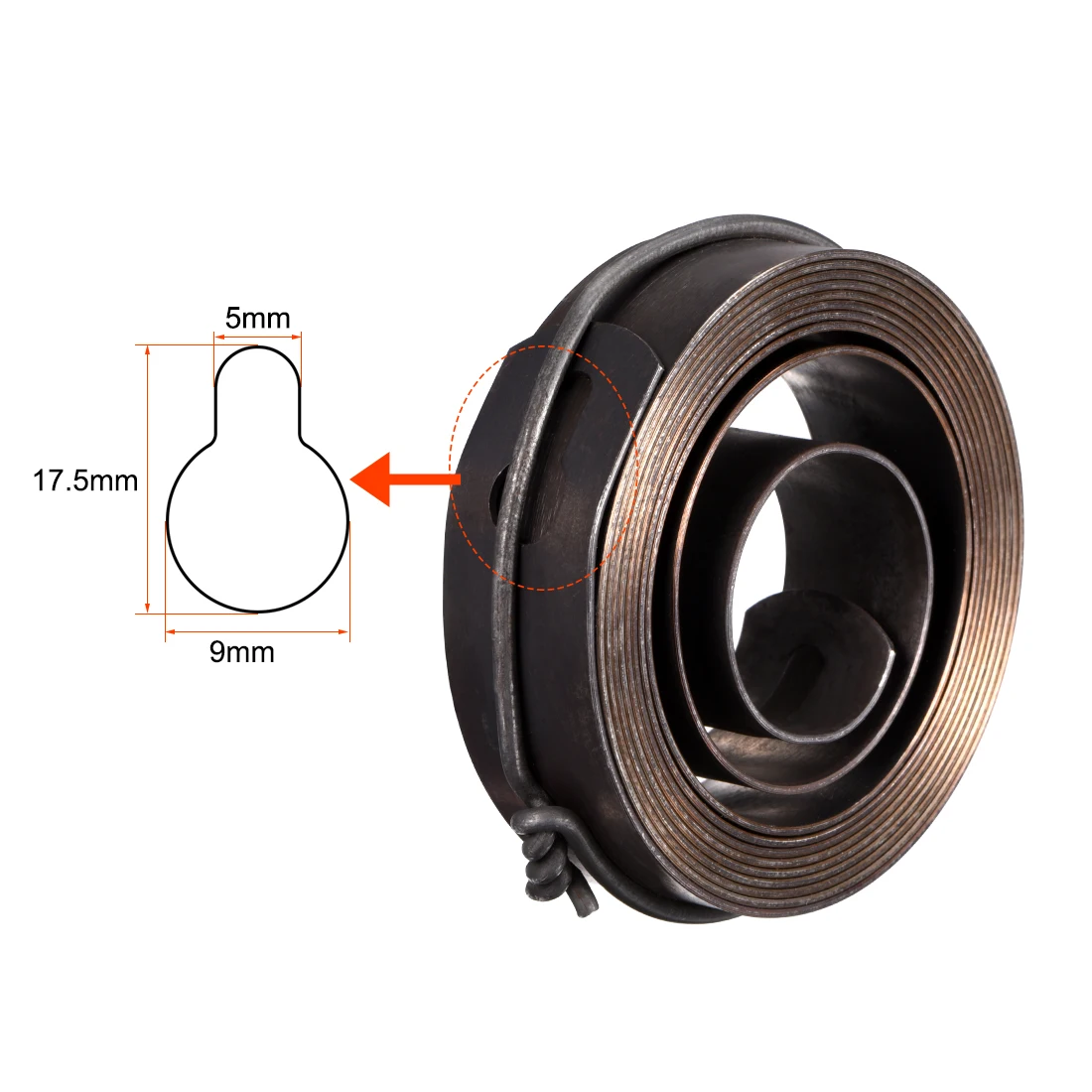 1Pcs Drill Press Spring Quill Feed Return Coil Spring Chemical Blackening Bore 1800mm 68x19x1mm/68x19x0.7mm