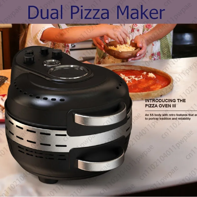 Home Electric Digital Countertop Oven Stainless Steel Pizza, Flatbread, and Toaster Oven & Pizza and Flatbread Baking