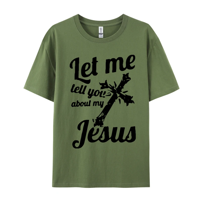 Faith Wholesale Men Tshirts Christian Printed T-Shirt Cross Themed Letter Simple Style Tops & Tees Crazy Tee-Shirt