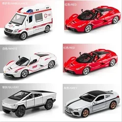 double horsse 1:36 Series Mercedes Benz Tesla Pickup Ferrari BMW M8 Alloy Model Children's Toy Gift