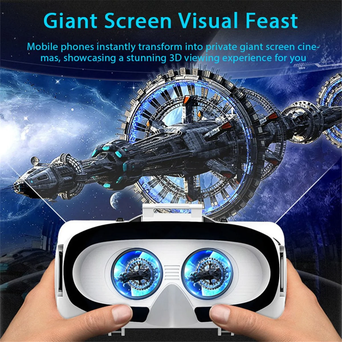 3D VR Glasses Virtual Reality Viar Goggles Headset Devices Smart Helmet Lenses for Cell Phone Mobile Smartphones Viewer