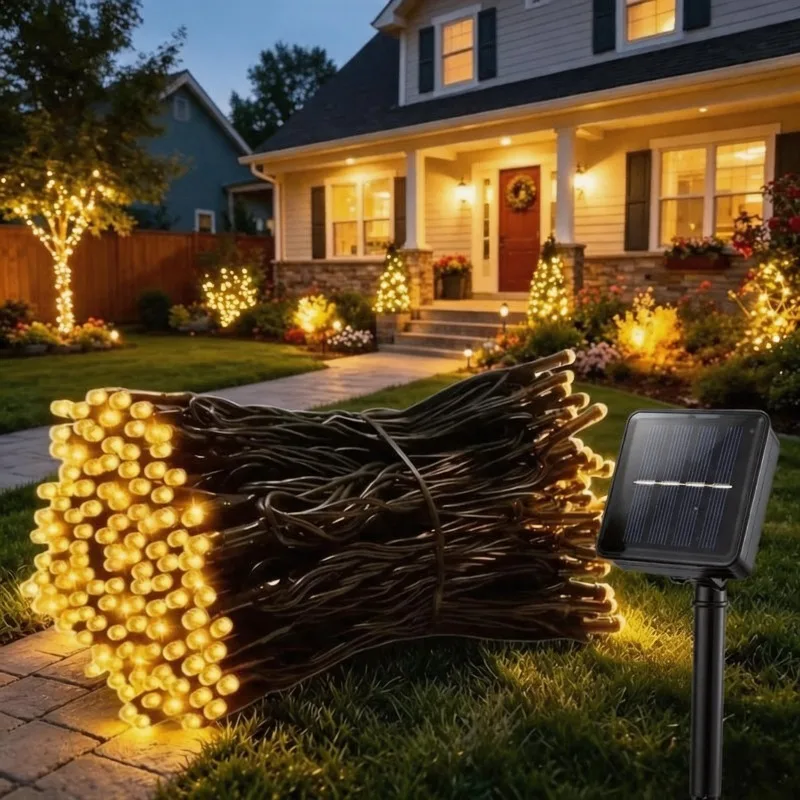 LED Solar Light Outdoor Garden Fairy String Light Led Twinkle Waterproof Lamp for Christmas Patio Tree Party 5m/12m/22m/32m